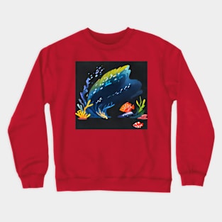 Undrwater painting anime artwork Crewneck Sweatshirt